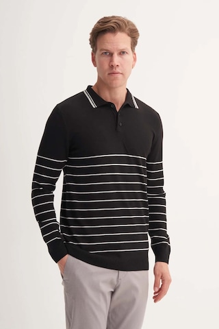 Cazador Siyah - Beyaz Erkek Kazak 33020 Siyah - Beyaz