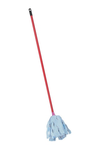 Standart Mop Temizlik Kovalarıyla Uyumlu Sap Ve Paspas Seti, 120cm Vidalı Metal Sap + Papatya Paspas