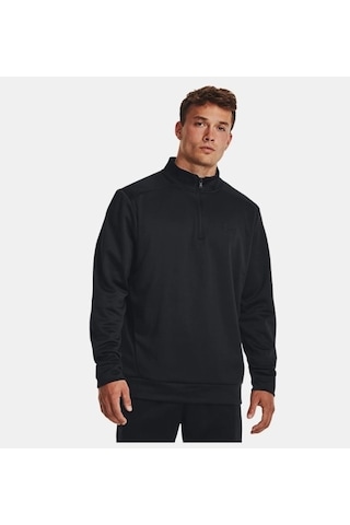 Under Armour Ua Armour Fleece 1/4 Zip Erkek Sweatshirt 1373358-001 Siyah
