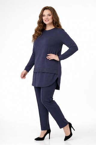 Baglan Kadın Bluz Pantolon Takım Bgl-st05424 İndigo