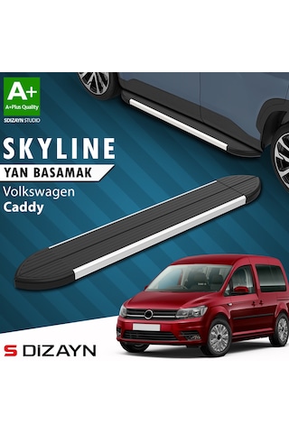 S-dizayn Vw Caddy 3 Skyline Aluminyum Yan Basamak 193 Cm 2004-2020 A+ Kalite