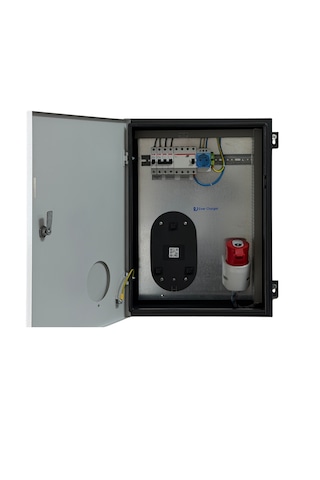 Ever Charger İç Mekan Panobox Pro Trifaz Elektrikli Araç Şarj Panosu Ac Kaçak Akım Röleli, Sigortalı, Go-e Uyumlu 22 KW