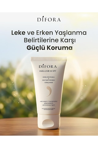 Spf50+ Leke Karşıtı Aydınlatıcı Ton Eşitleyici Nemlendirici Mineral Filtreli Renkli Güneş Kremi 50ml
