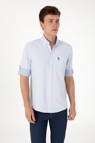 U.S. Polo Assn. Erkek Mavi Cepli Uzun Kollu Gömlek 50306363-VR036