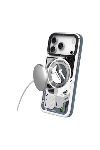 Apple Uyumlu iPhone 17 Pro Kılıf M-safe Şarj Özellikli Youngkit Starship Serisi Kapak Beyaz Beyaz