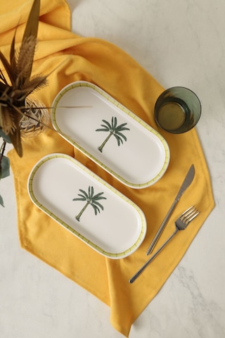 Keramika Palmiye Noyan Kayık Tabak 26 Cm 2 Adet 22642 Çok Renkli