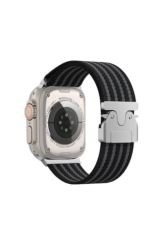 Watch 49mm Arth Krd-133 Naylon Kumaş Hasır Örgülü Kordon - Siyah