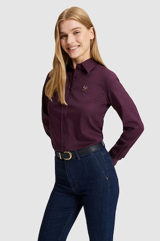 U.S. Polo Assn. Kadın Bordo Uzun Kollu Basic Gömlek 50329503-vr180 Dark Plum