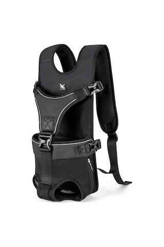 Samdoo Köpekler İçin Ayarlanabilir Çift Taraflı Sırt Çantası, Oxford Kumaş Su Geçirmez, Orta Küçük Irklar İçin S Boy, Siyah