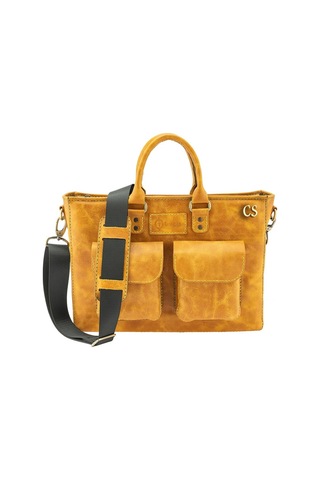 Evrak / Laptop Çantası - Hardal Sarısı-131997 Siyah