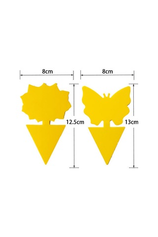 Dianziye 12 Adet Sarı Çift Taraflı Yapışkan Mus Musu Tuzağı - Bitki Uçan Haşere Yakalama, Doğal Ve İç Mekan Estetiği