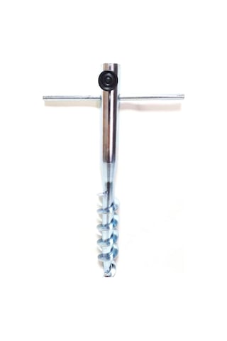 Leva House Burgulu Metal Sıkma Aparatlı Plaj Şemsiye Kazığı 40 Cm