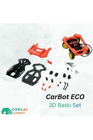 Codlaı Carbot Eco 3d Baskılı Programlanabilir Robotik Araba Seti - Otonom Araç Stem Kiti