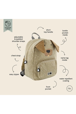 Trıxıe Trixie Backpack - Mr.dog Unisex Çocuk Bej Sırt Çantası 25700 Vizon