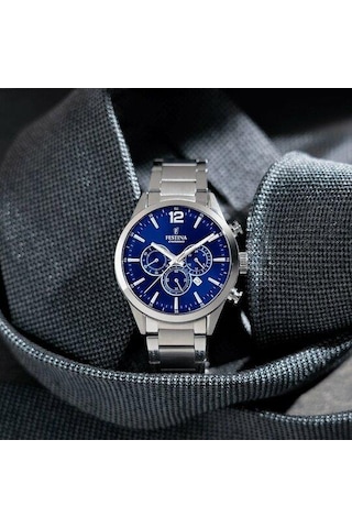 Festına F20343/7 Tımeless Chronograph Erkek Kol Saati Gümüş