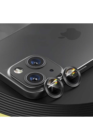 Apple Uyumlu iPhone 14 Mercek Lens Kamera Koruyucu SİYAH