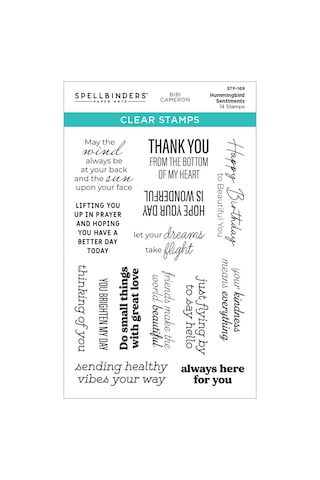 Spellbınders Papercrafts, Inc Clear Spellbinders Acyrlic Stamps By Bibi Cameron-hummingbird Sentiments