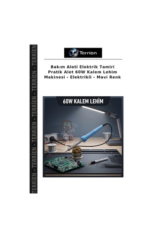 Bakım Aleti Elektrik Tamiri Pratik Alet 60w Kalem Lehim Makinesi - Elektrikli - Mavi Renk