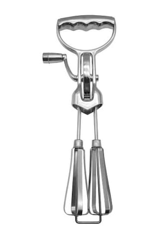 Paslanmaz Çelik Manuel Yumurta Çırpıcı Mikser Çift Kafa El Döner Çırpma Blender Ergonomik Sap Temizlemesi Kolay Mağaza Çok Yönlü Mutfak Aleti Gümüş