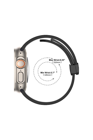 Apple Uyumlu Watch Series 8 45 MM Kordon Ayalanabilir Mıknatıslı Mat Silikon Krd84