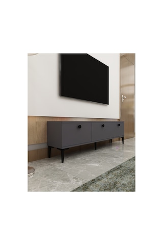 Milani 150cm Tv Ünitesi Tv Sehpası Antasit - Antrasit Antrasit-antrasit