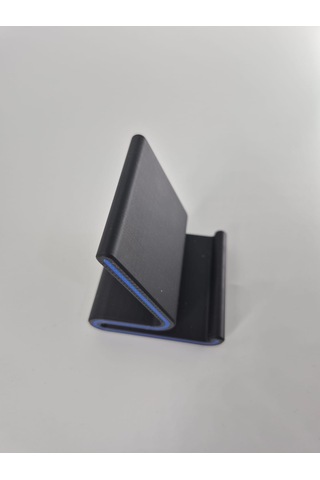 Şık Tasarımlı Telefon Standı, Masaüstü Uyumlu, 3d Baskı, Siyah