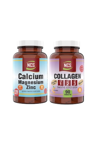 Collagen Tip 1-2-3 Kolajen 90 Tablet Kalsiyum 120 Tablet