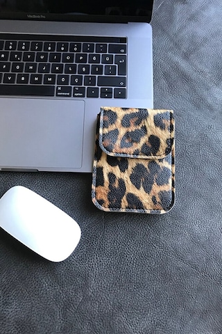 Magic Mouse Kılıfı Apple Uyumlu Vegan Deri Leopar Kılıf