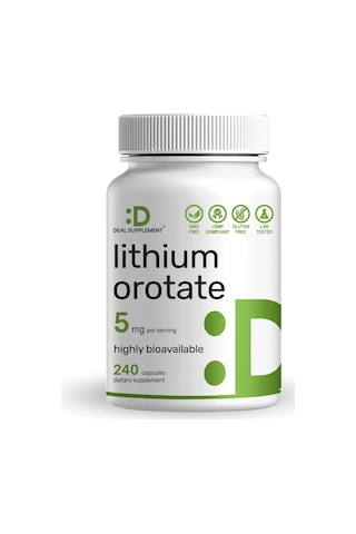 Lithium Orotate Highyl Bioavailable 5 Mg 240 Capsules