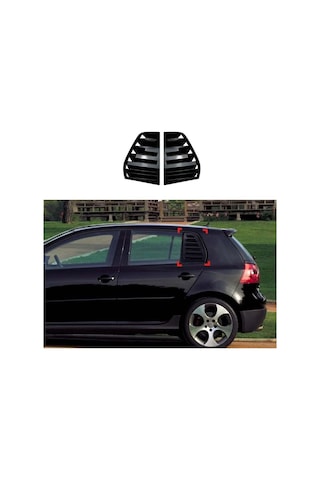 Vw Golf 5 Kelebek Cam Vizörü Piano Black 2003-2009