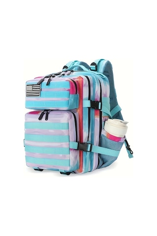 Dashanshop 6.6gal Blue Yellow Sırt Çantası Günlük Spor Fitness Kamp Yürüyüş Seyahat Okul Çantası Erkek Kadın Hediye Altın