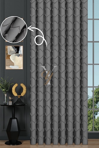 Jakar Kesme Fon Perde Ezgi V-6015 Gümüş Gri Gümüş Gri