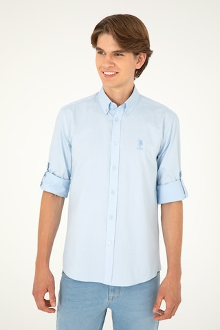 U.s. Polo Assn. Erkek Açık Mavi Gömlek Desenli 50283726-vr003 Açık Mavi
