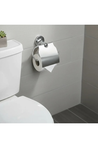 Lider Kapaklı Tuvalet Kağıtlığı 125x150x60 Mm Krom