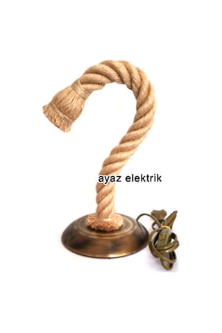 Dekoratif Hareketli Halat Masa Lambası 2 Metre Anahtarlı Kablolu(318571400) Siyah Duy