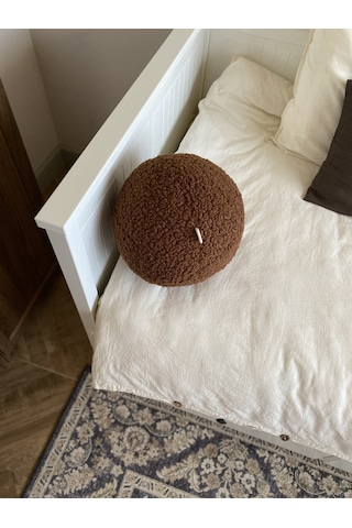 Teddy Top Dekoratif Yastık Koyu Kahve Büyük Kahverengi