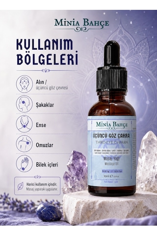 Minia Bahçe Bitki Ve Sanat Atölyesi Üçüncü Göz Çakra Masaj Yağı 30 ML