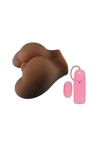 Truva Shop Black Ass 2 Işlevli Titreşimli Suni Vajina Anüs Zenci Kadın Kalça
