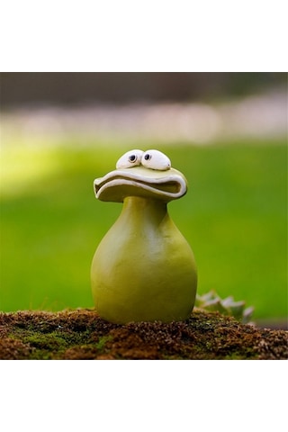 Ulzyvf Kurbağa Saksı Süsleme, El Yapımı Reçine Heykel, Bahçe/ev Dekorasyonu