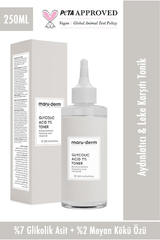 Maruderm Glikolik Asit %7 Aydınlatıcı & Leke Karşıtı Tonik 250 ML
