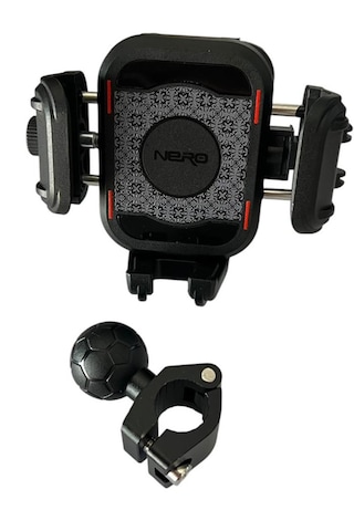 Nero Motosiklet Telefon Tutucu Ayna Kolu Bağlantılı Yandan Kitlemeli Titreşim Modullü Mh0033