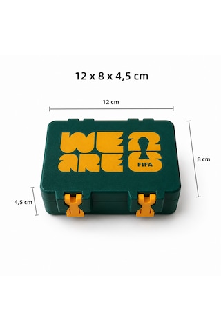 Fıfa Temalı Sticker Saklama Kutusu 12x8x4,5 Cm 3d Baskı Dekoratif Organizer Kutu