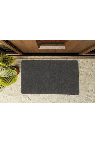 Kapı Önü Paspası. Halılı Paspas. 45 70-gri