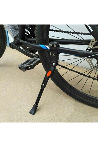 Pazly 1pc Ayarlanabilir Bisiklet Yan Kickstand Kiti, Yol Ve Dağ Bisikleti İçin, Alüminyum Alaşım, Siyah, Uzunluk 34.5-40cm, 24-27 Tekerlek Siyah