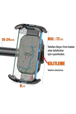 Exenar Bisiklet Telefon Tutucusu Siyah