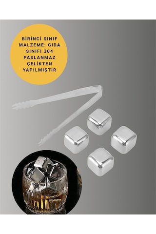 Çevre Dostu Metal Buz Küpü Ve Kullanışlı Klips Seti
