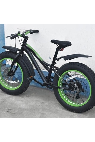 Pazly 2 Adet Siyah Fatbike Bisiklet Çamurluk Aşınma Ve Darbe Dayanıklı Ön/arka Parça Uygulama Kolay, Kırılma Önleyici, Plastik Yapımlı Siyah