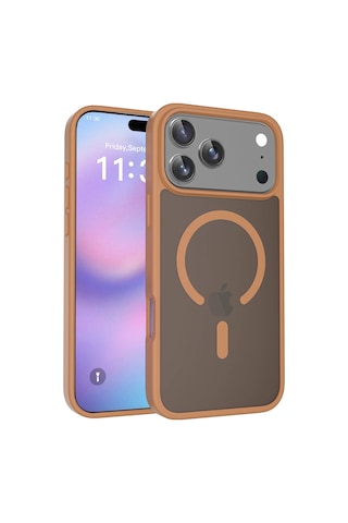 Csmtex 1 Joko Apple Uyumlu iPhone 17 Pro Jota Magsafe Kapak - Çöl Titanyum