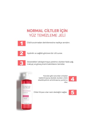 Sinoz Normal Ciltler için Yüz Temizleme Jeli 400 ML