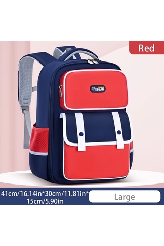 Dream011 Yeni Moda Basit Buyuk Kapasiteli Duz Bolumlu Mavi Ingiliz Tarzi Ogrenci Okul Cantasi MAvi